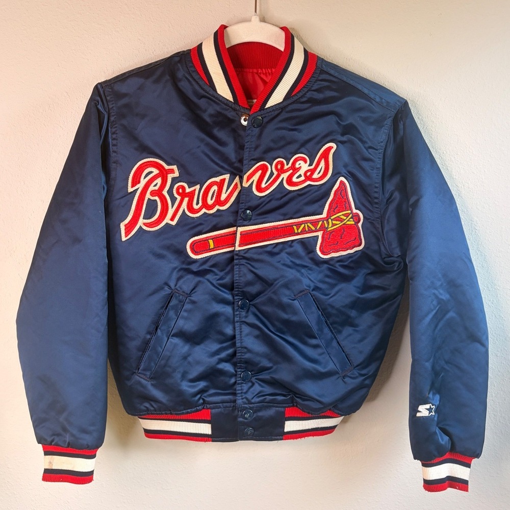 Vintage Atlanta Braves Starter Bomber Jacket Youth Medium